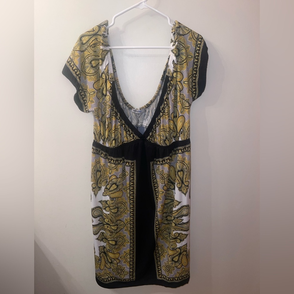 Womens Plus Size Baileyblue Black and Yellow Dress Size 2x